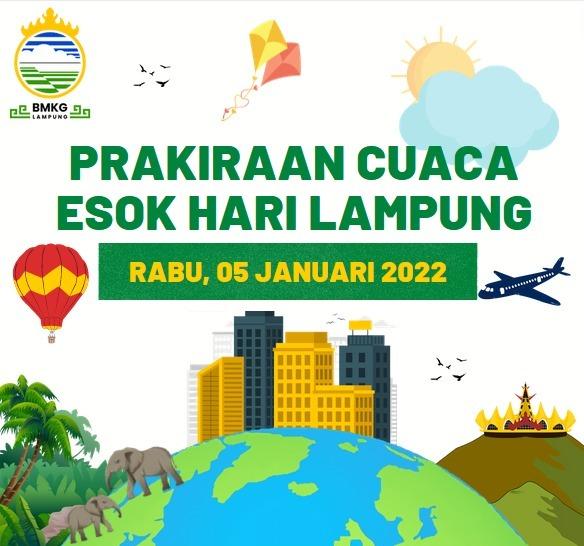 Foto: Prakiraan Cuaca Lampung Perkecamatan Kabupaten/Kota , Besok Rabu 5 Januari 2022